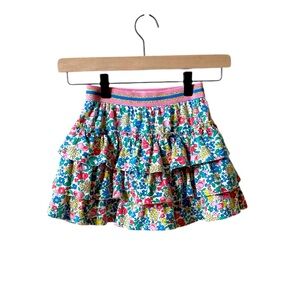 Mini Boden floral multi tier ruffle skirt size 8 9 Year